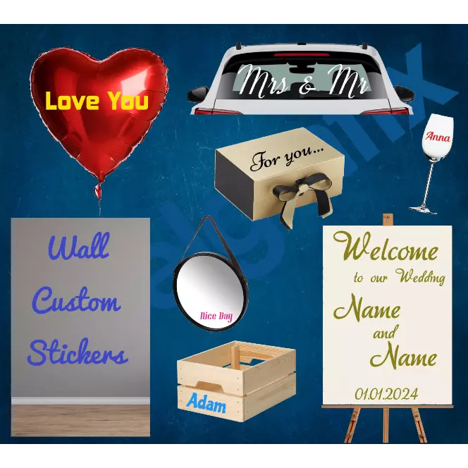 STICKER CUTTING KACA MOBIL  STIKER WINSHIELD   LOGO USAHA 80 PILIHAN FONT FREE CSUTOM