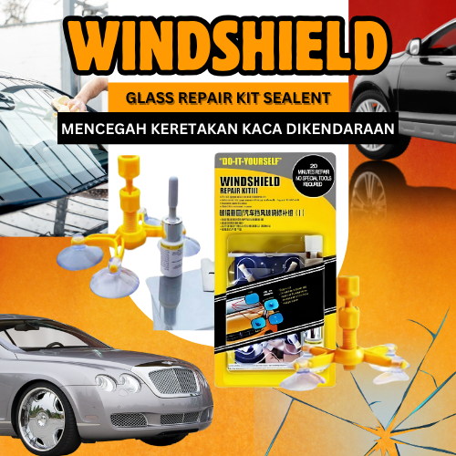 Lem Reparasi Cairan Kaca Depan Mobil Motor LCD HP Lampu Cermin Aquarium Jendela Spion Retak Penghila