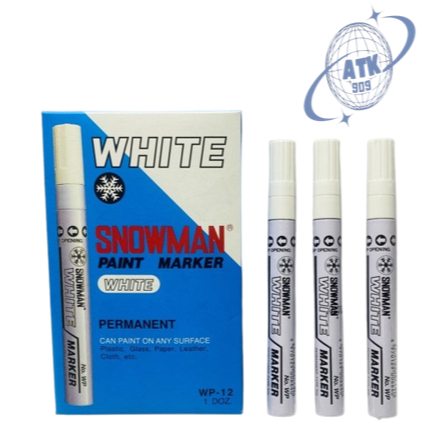 

Spidol Paint Marker Snowman Putih/Spidol Putih Permanent-wp 12