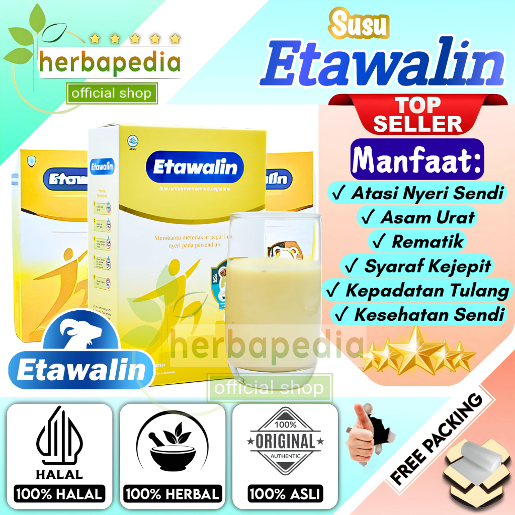 

Etawalin Susu Asli Kambing Etawa Atasi Nyeri Sendi Otot Tulang Rematik Asam Urat Herbal Original