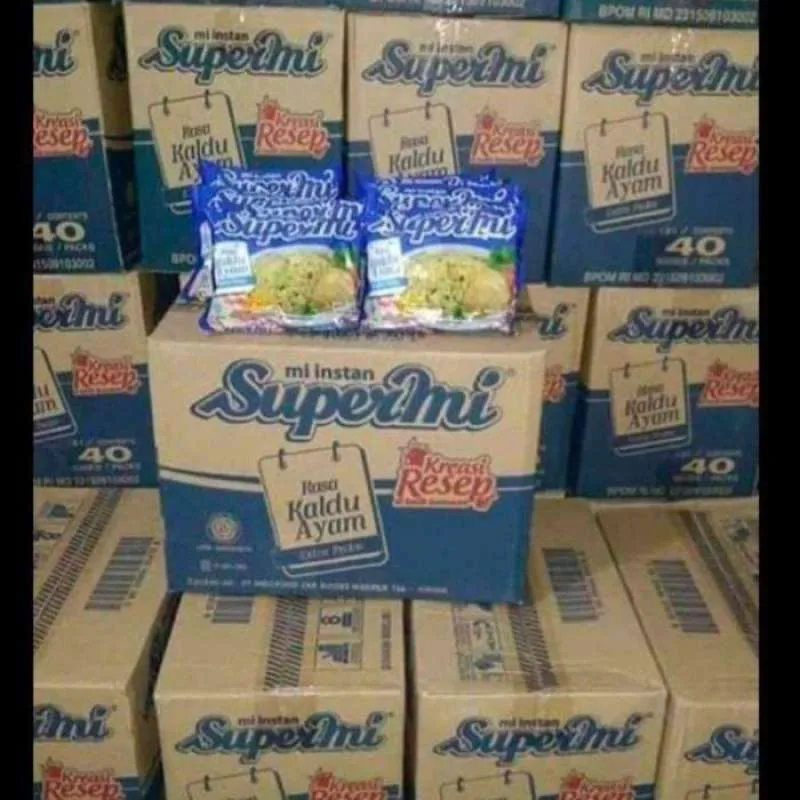 

Supermi Mie Instan Rasa Kaldu Ayam Per Kardus
