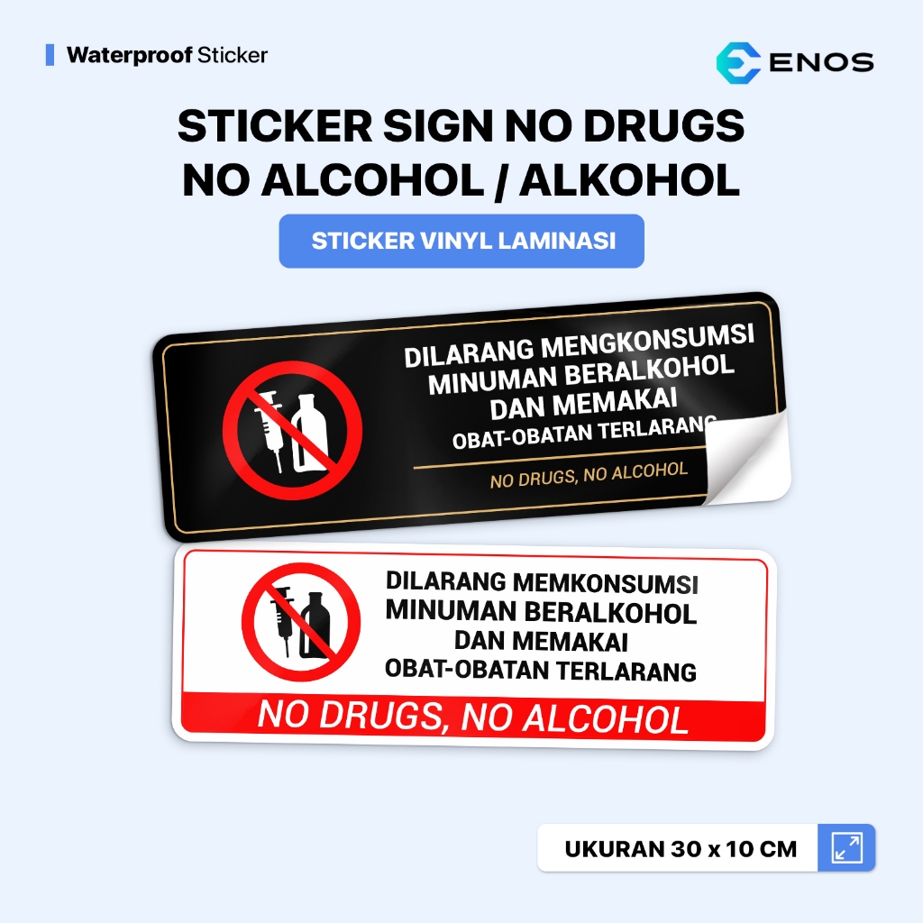 

Stiker Dilarang Mengonsumsi Alkohol Dan Obat Terlarang Stiker Sign No Drugs No Alcohol