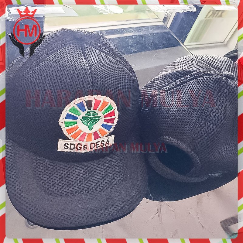 Topi SDGs Kemendesa Bahan Jaring Topi Jaring Kemendesa SDGs Desa Logo Terbaru - Harapan Mulya
