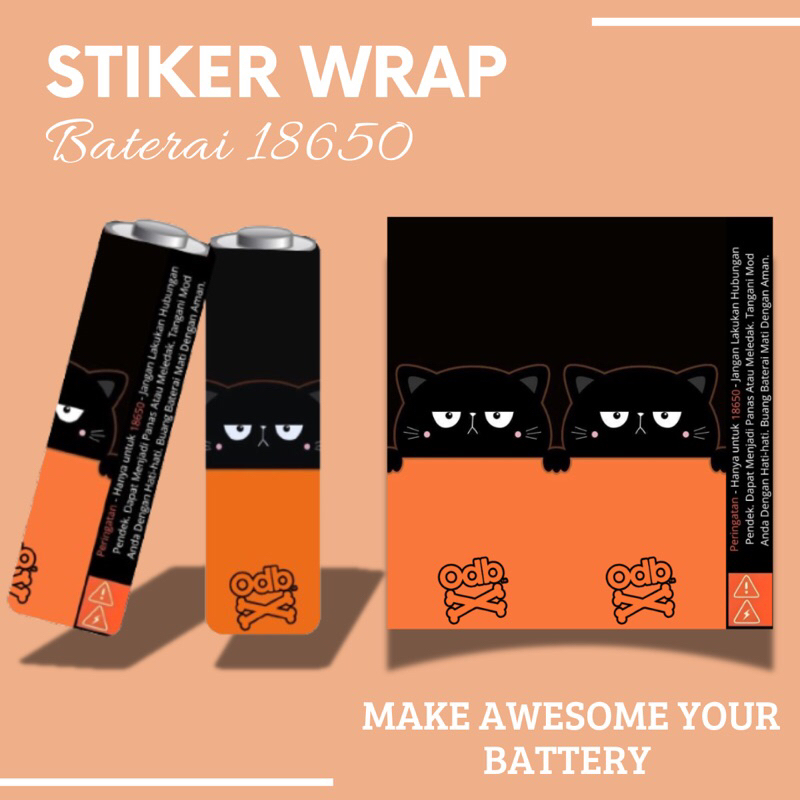 

ALVARO - Stiker Wrap Baterai 18650 ODB x Odb v1 Original Include Insulator dan Wrap Transparan Untuk Menghias Dan Melindungi Baterai