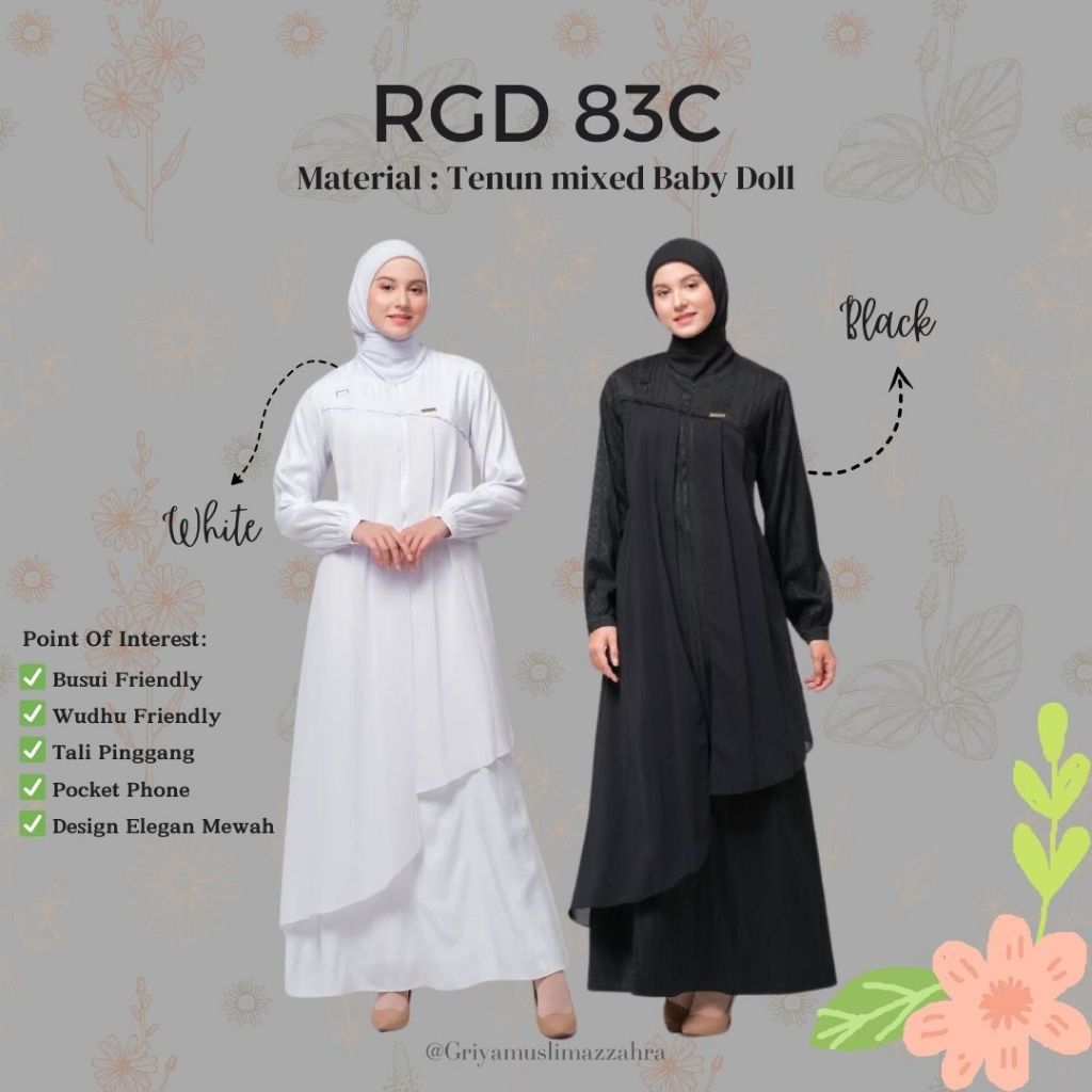 [RAUNA] BAJU GAMIS BY RAUNA // RGD 83 C TERBARU // BAJU NGAJI/KONDANGAN/SERAGAMAN // GAMIS CANTIK TE