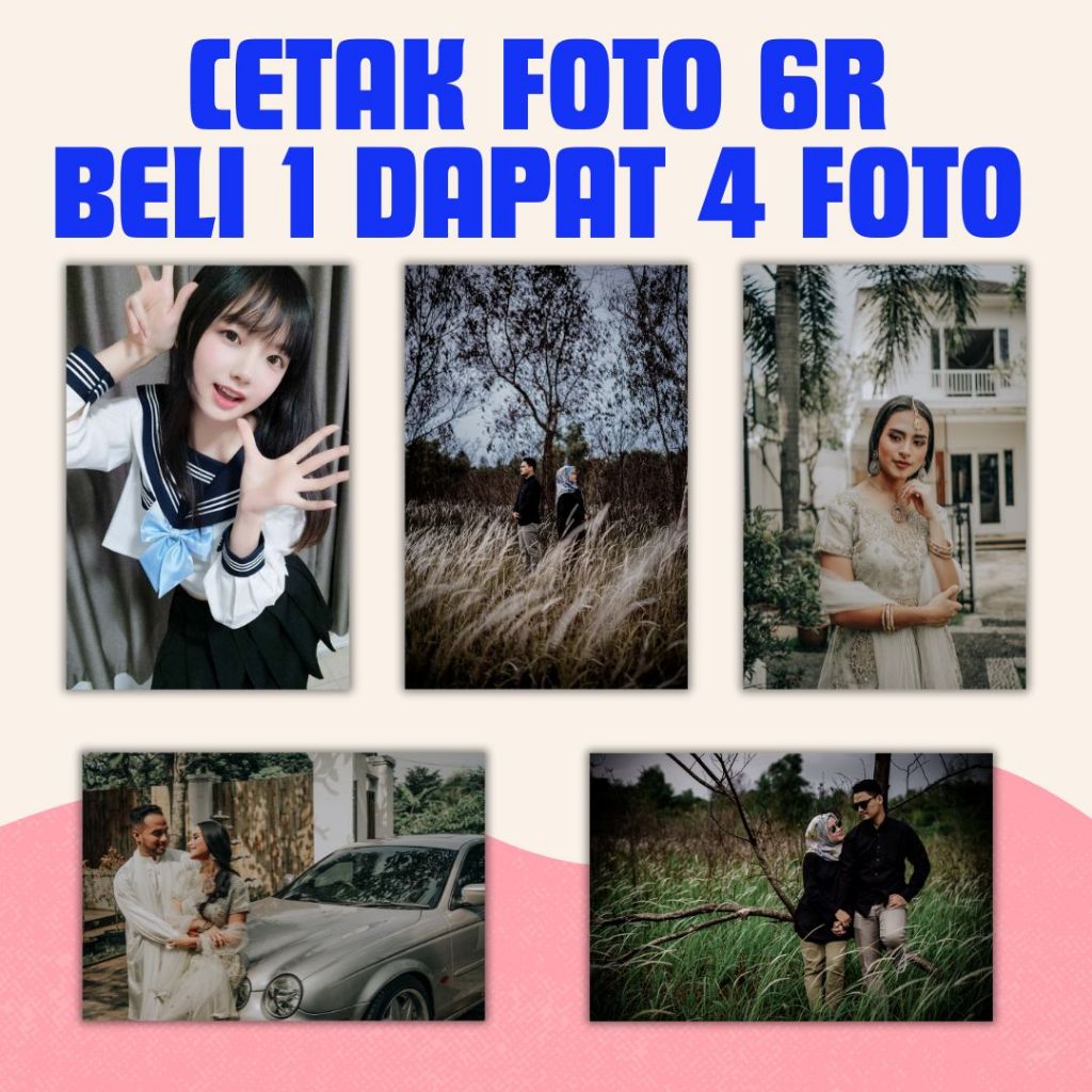 Cetak foto 6R Beli 1 Dapat 4