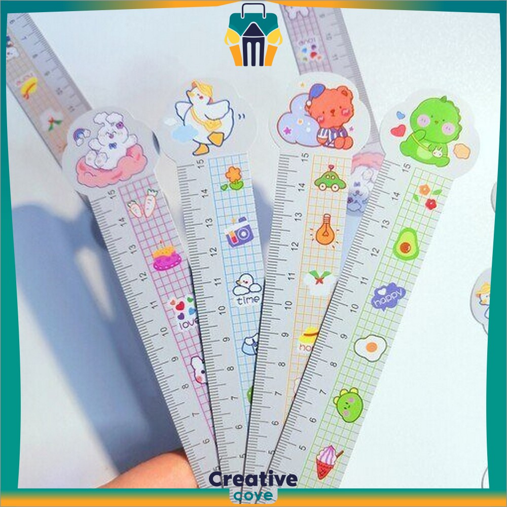 

Penggaris Anak Pelajar Plastik 15cm Karakter Lucu Alat Tulis Sekolah / Penggaris Lucu Pelajar Plastic Ruler Cartoon Serbaguna Creative Cove A91