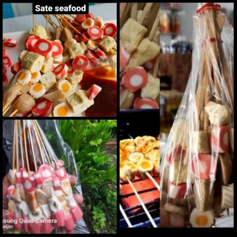 

Sate seafood isi 10 tusuk free saos
