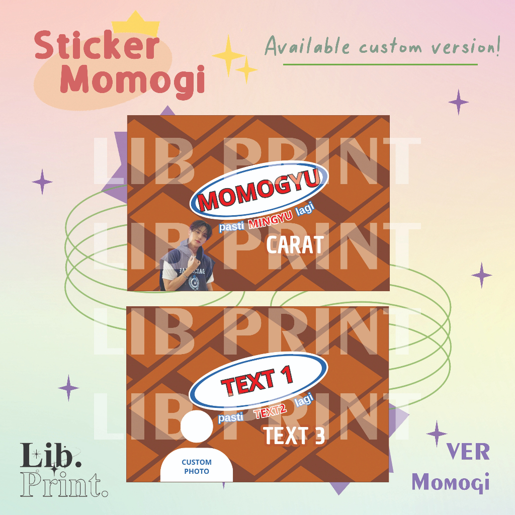 

STICKER MOMOGI CUSTOM NCT EXO BTS SEVENTEEN AESPA BLACKPINK ENHYPEN TXT FREEBIES KONSER