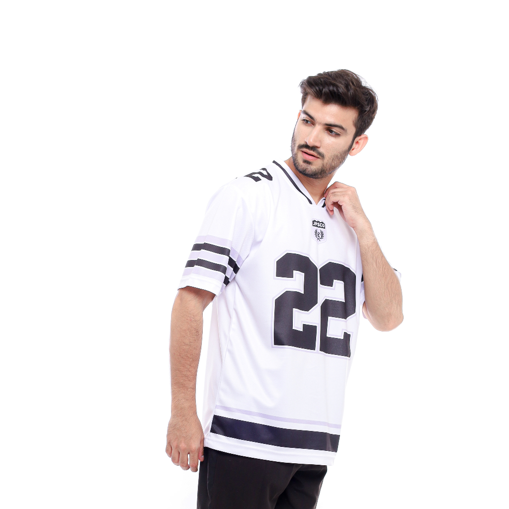 SPEEDWEAR Jersey Series Number 22 Warna Putih Bahan Dryfit Brazil/Milano Jersey Vintage Full Printin
