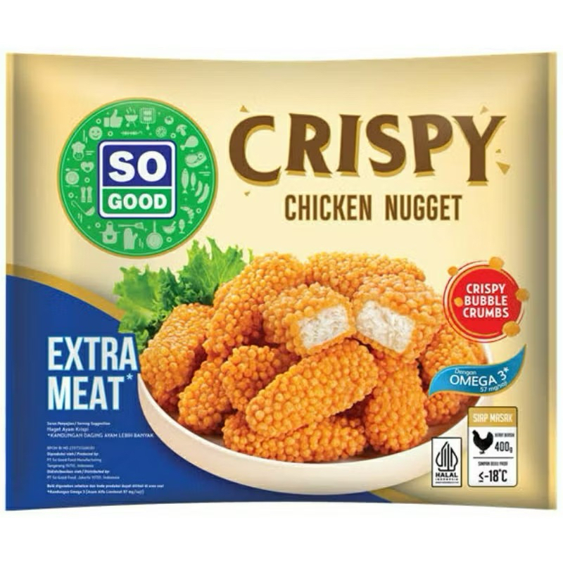 

So Good Crispy Chicken Nugget 400gr (HANYA INSTAN)