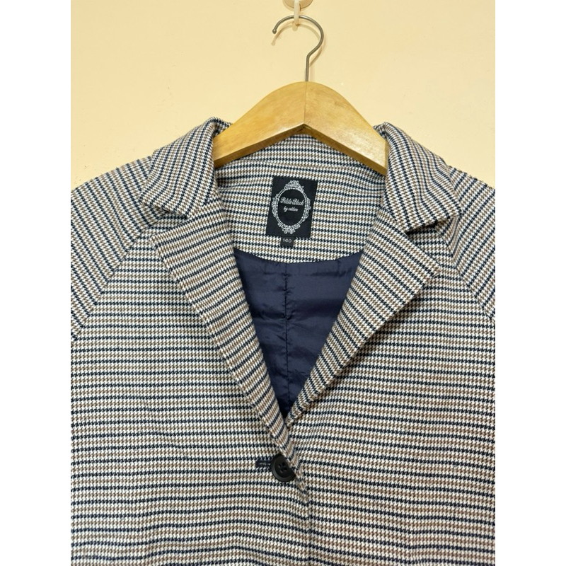 Preloved/Thrift Blazer motif HS petite black Korean Style