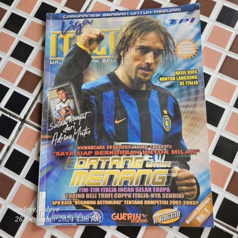 Majalah Liga Italia Cover BATISTUTA