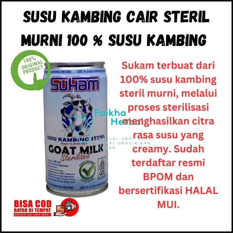 

Susu Kambing Asli Cair Siap Minum Goat Milk Sukam Steril Alami Tanpa Pegawet Garansi Original