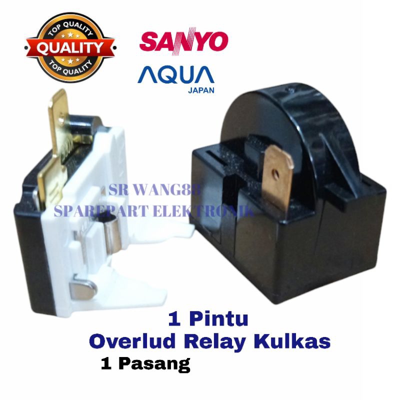 Overlud Relay Ptc Kulkas Sanyo 1 Pintu / Relay Overload Kompresor Kulkas