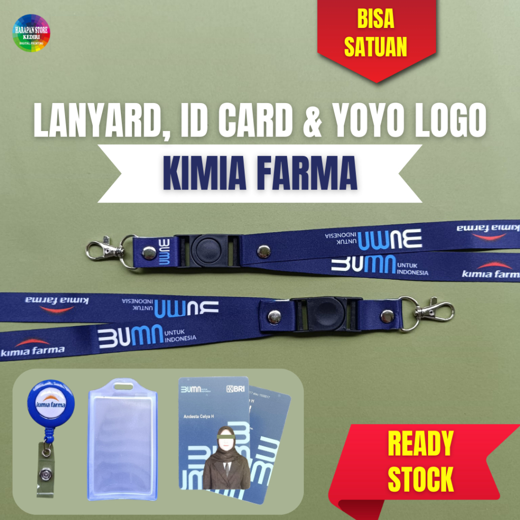 

[READY STOCK] TALI LANYARD ID CARD YOYO KIMIA FARMA BUMN - BISA SATUAN
