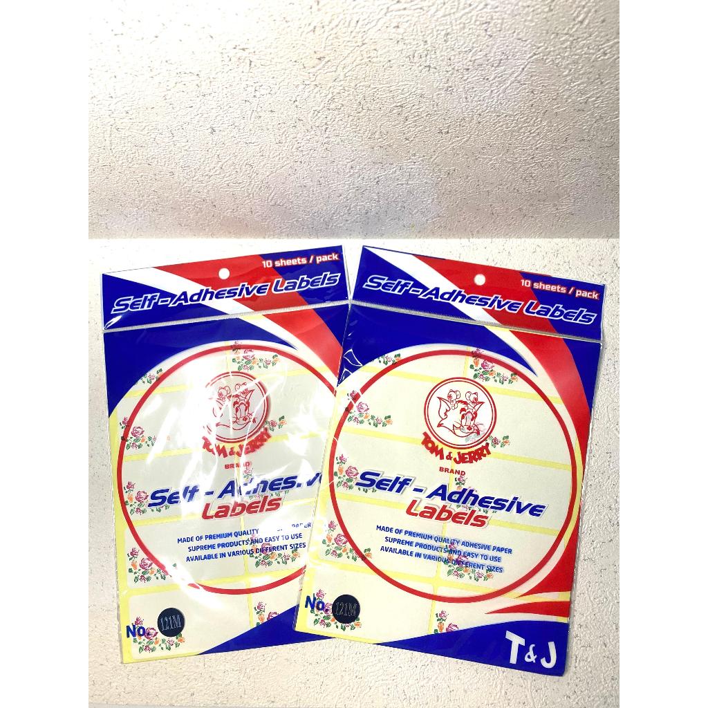 

LABEL/KERTAS LABEL T&J 121M 10SHEET/PACK