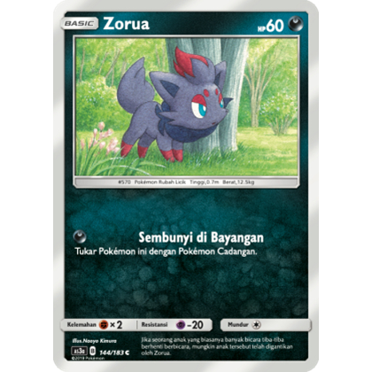 POKEMON TCG INDONESIA ZORUA AS3A 144/183