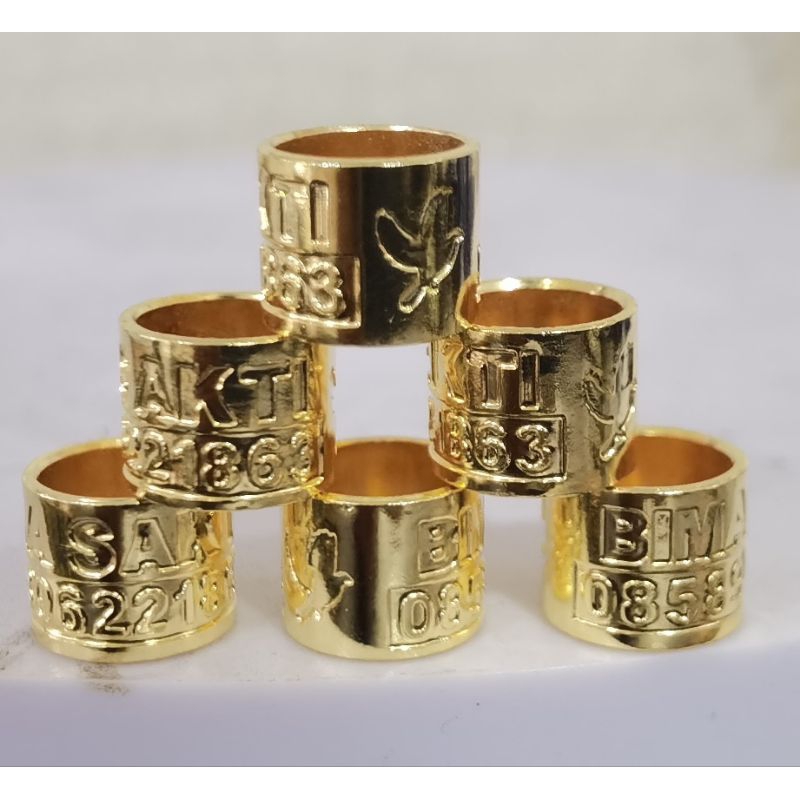 RING BURUNG | 39 KUNINGAN UKIR VARIASI STANDART | CUSTOM CETAK NAMA | MERPATI | DLL