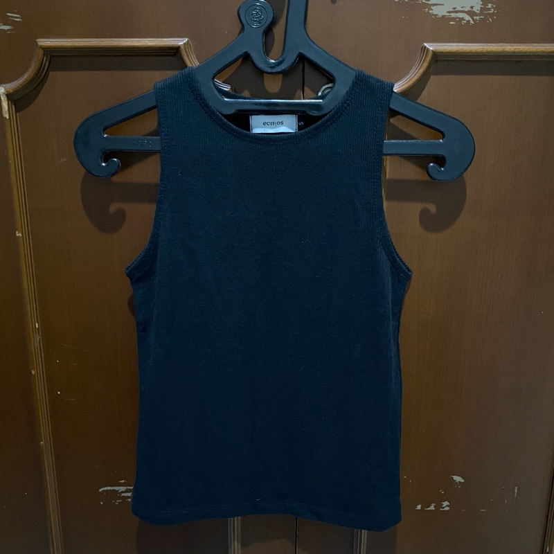 [PRELOVED, BACA DESKRIPSI ] Ecinos Black Racer Tank Top