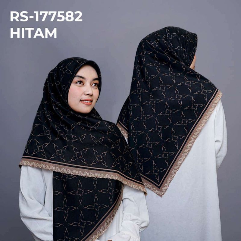 Hijab segi empat bahan voal / hijab motif Ukuran 130 x 130 premium