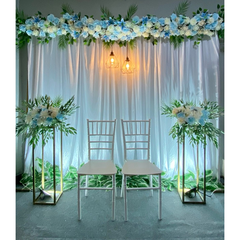 READY Sewa Backdrop Dekorasi (Paket Silver) Lamaran / Engagement / Aqiqah / Khitan / Tasyakuran