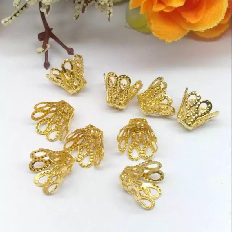 Cangkang Mutiara/ Cangkang Mahkota Emas 6MM (100pcs) 031