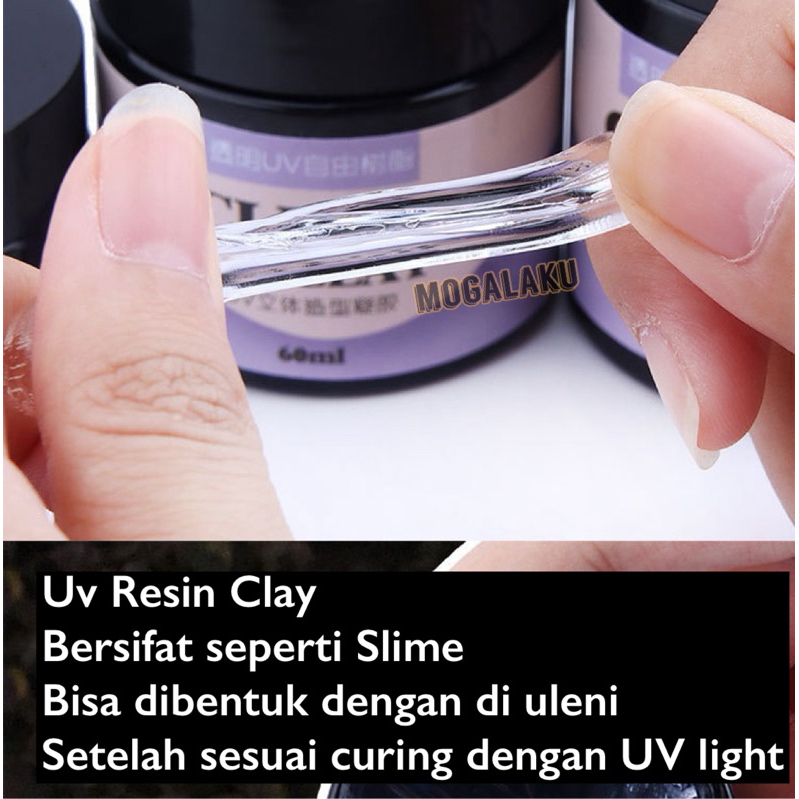 

100ml uv clay UV resin bening clear uv clay