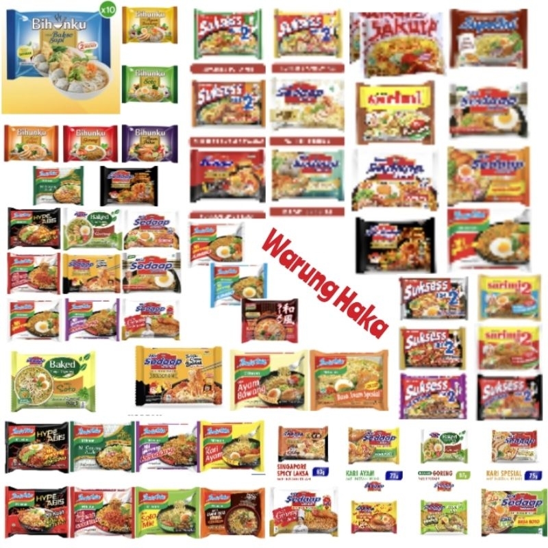 

10 pcs All Varian Indomie , Sedap , Sukses ,Sarimi , Sakura ,Supermi