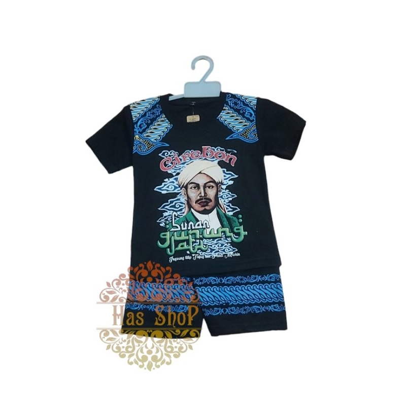 kaos Hitam Anak Gambar Sunan Gunung Jati Cirebon