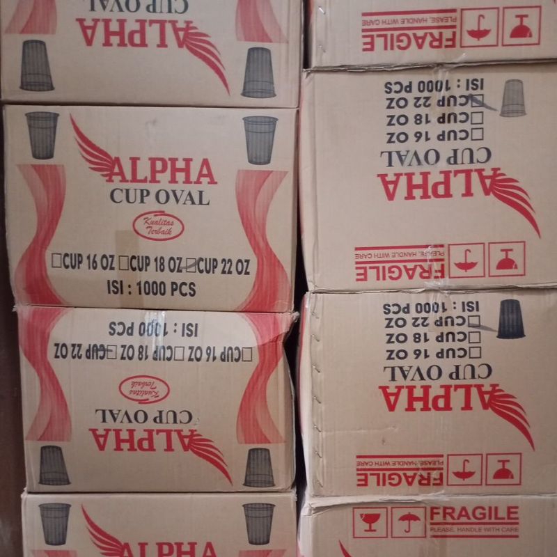 Cup 22 oz oval Merek Alpa, Universal, TTP Oval 22 oz