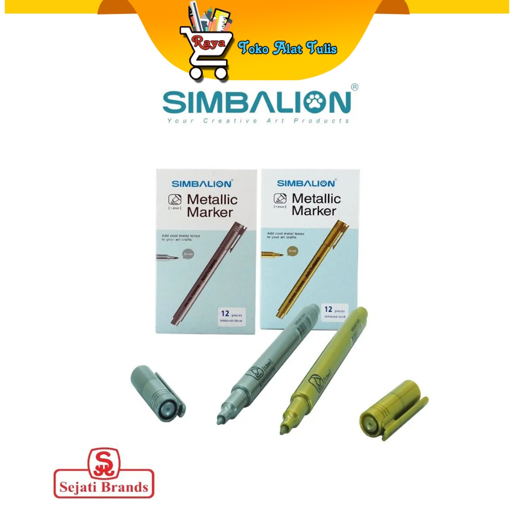 

Simbalion Art Marker Metallic Marker MM610B Gold & Silver 1.2mm