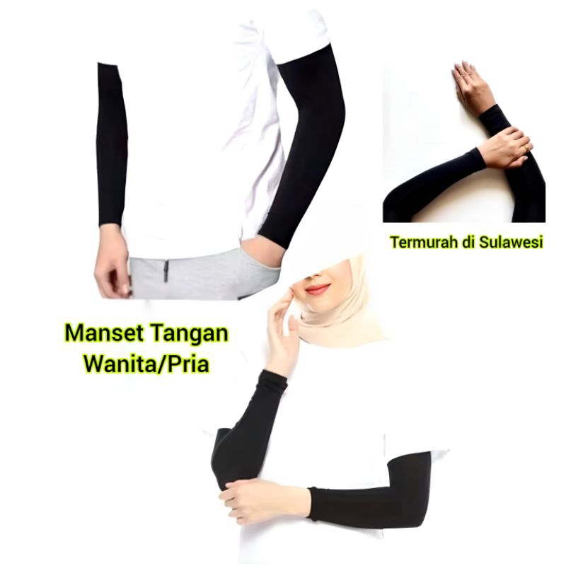 MAKASSAR - MANSET TANGAN JERSY SPANDEK - Bisa untuk Wanita - Pria