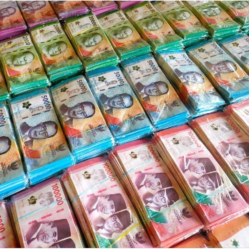 

paket usaha 1000 amplop motif uang unik lucu ukuran jumbo.