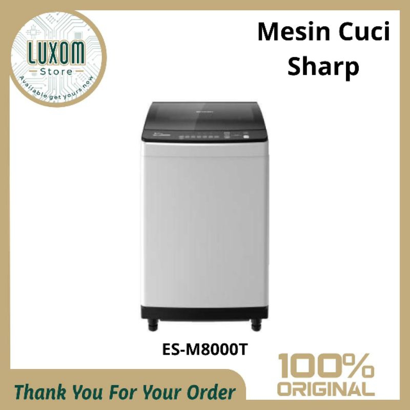 Mesin Cuci Sharp ES-M8000T (8kg) /mesin cuci sharp 1 tabung/mesin cuci sharp