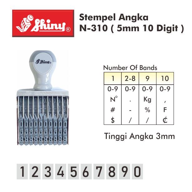 

Stempel Shiny N-310 / 5mm 10 Digit / Manual