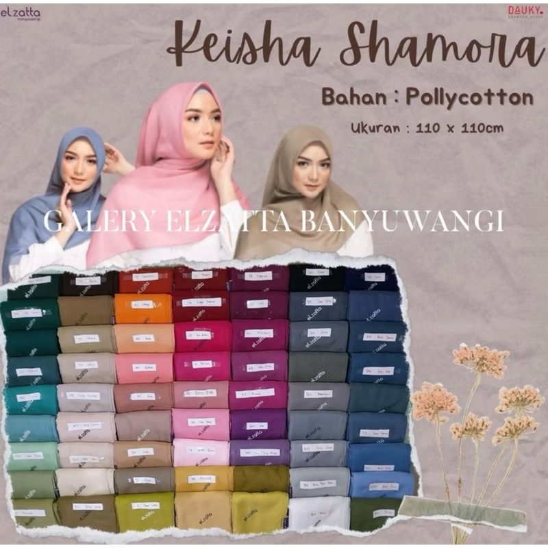 PROMO ELZATTA KERUDUNG SEGI EMPAT | HIJAB POLOS ELZATTA KEISHA SHAMORA