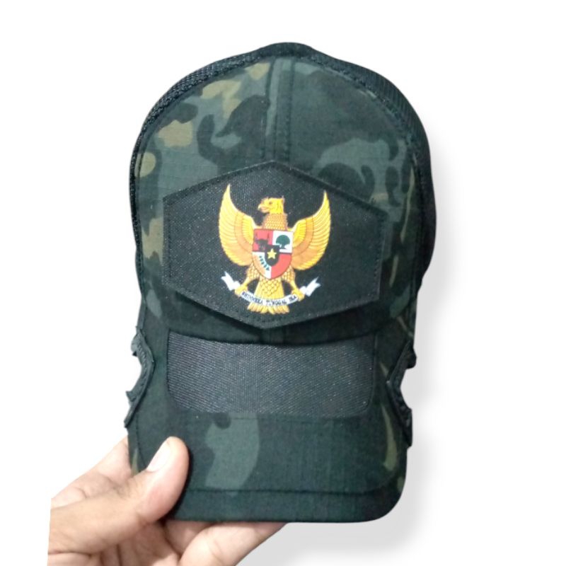 Topi Coak Tactical Logo Garuda Multicamp