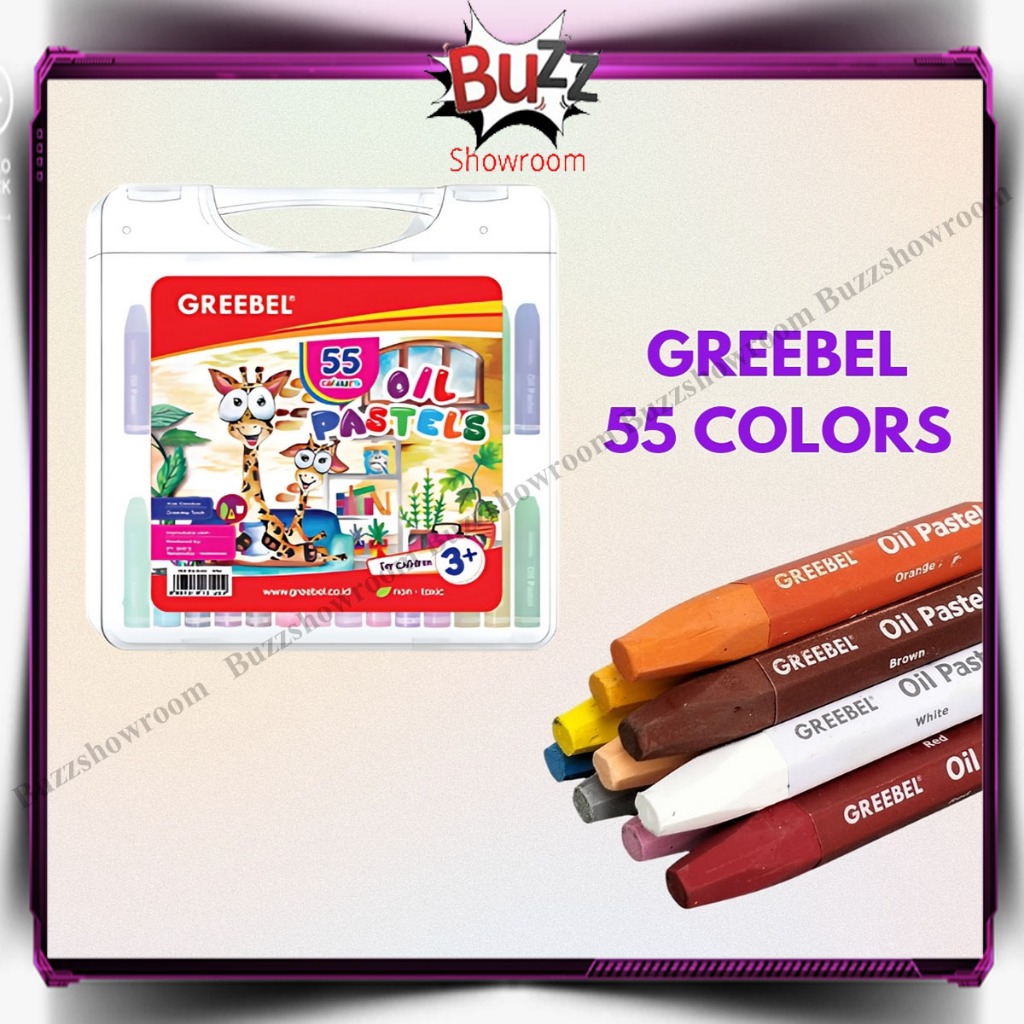 

Kids Oil Pastel Crayon Greebel 55 warna krayon Anak 55w