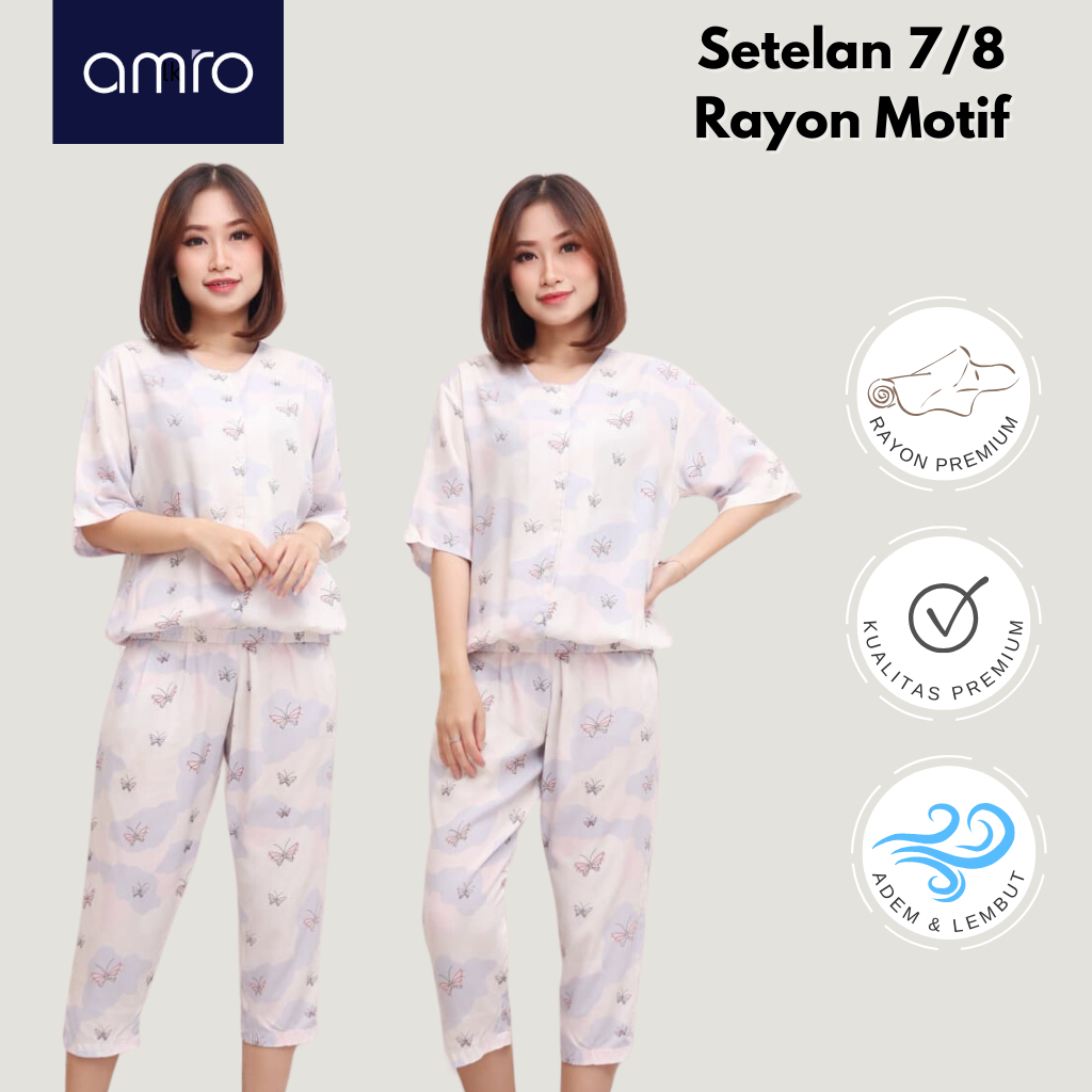 AMRO SLEEPWEAR-DAISY SET-BAJU KARET SZ27