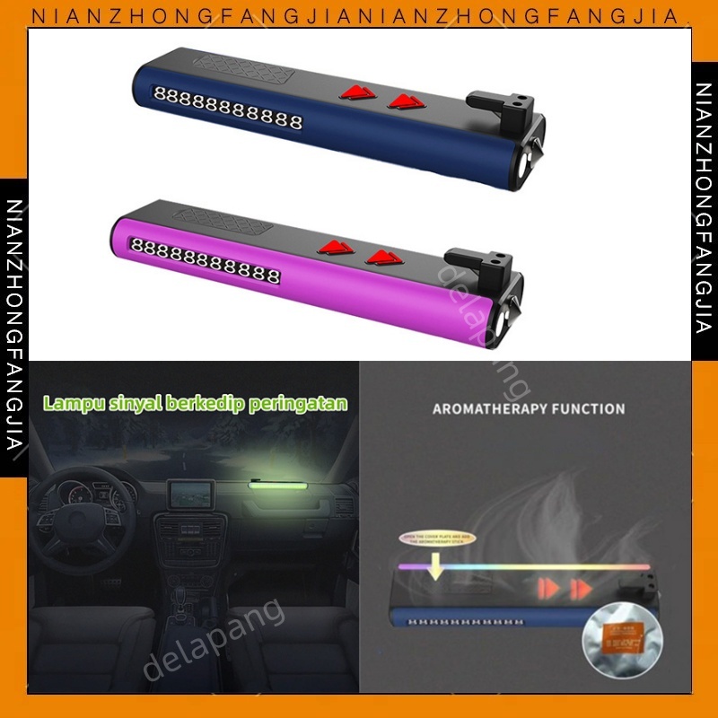 Multifungsi Car Aromatherapy Menghilangkan bau aneh di dalam mobil / Car Emergency Safety Hammer /Pe