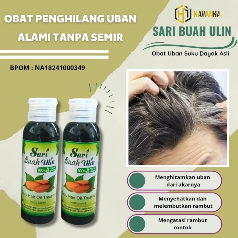 SARI ULIN Obat Penghilang Uban Penghitam Rambut Permanen Tanpa Semir Ampuh minyak shampo serum anti 