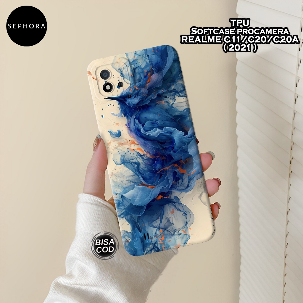Case Realme C11/C20/C20A 2021 - Fashion Case Abstrak - Softcase Realme C11/C20/C20A - Case Pro Camer