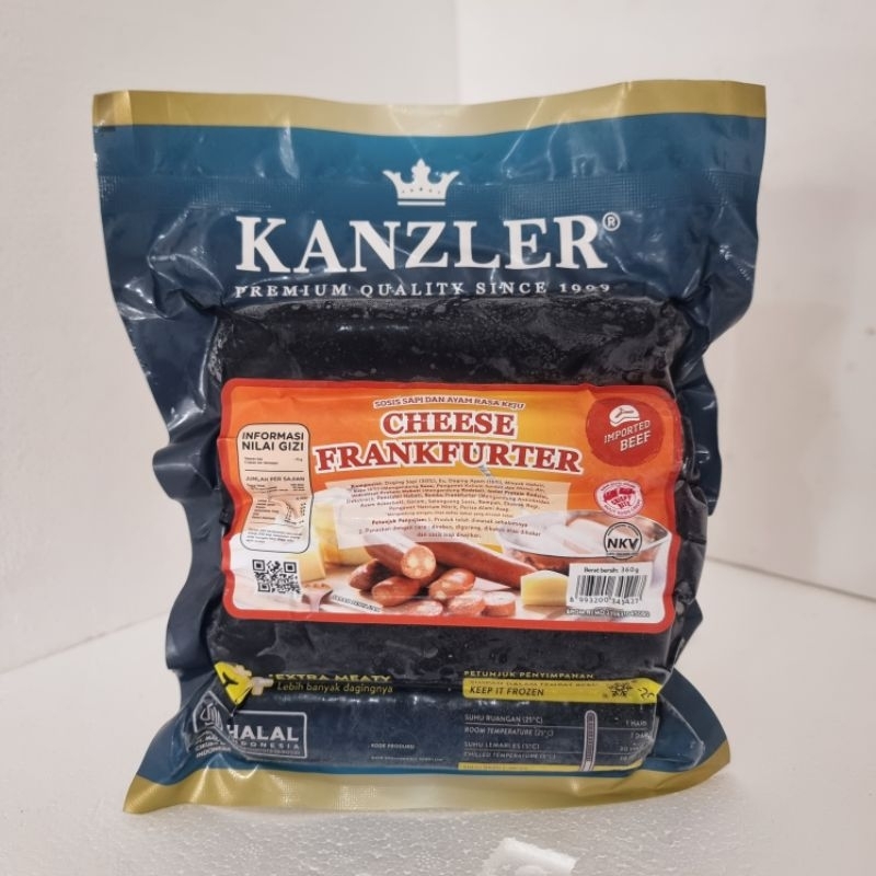 

Kanzler Sosis Cheese Frankfurter 360g isi 5