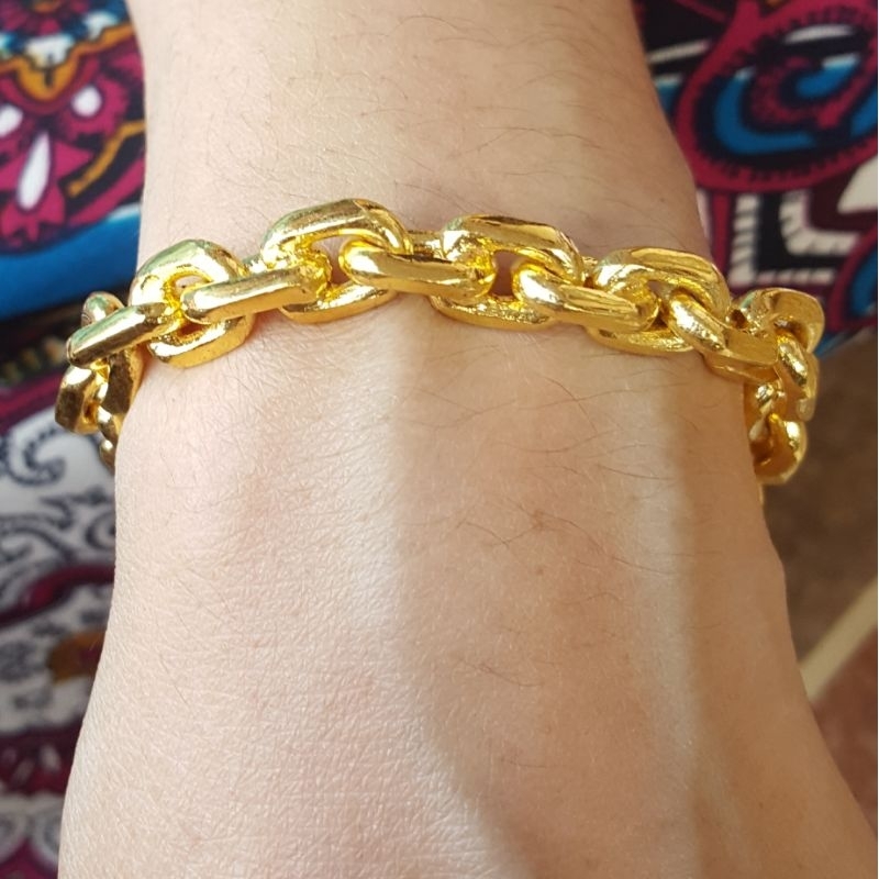 Gelang Nori Jumbo Lapis Emas Tebal 8mm