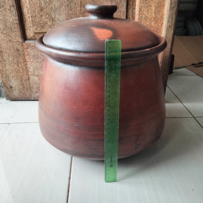 Kuali tanah liat D.30 cm atas bawah D.35 cm isi 20 liter