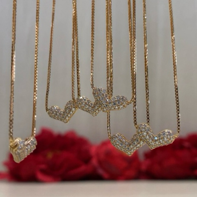 kalung love permata kadar emas 375