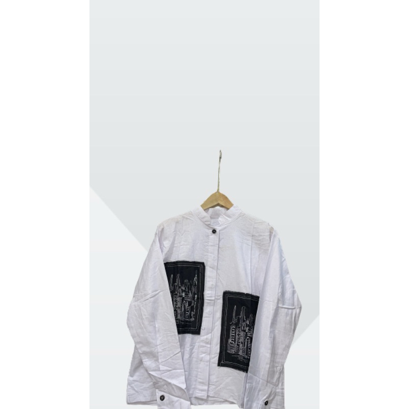 Kemeja gambar tempel ( Model Nagita Slavina)