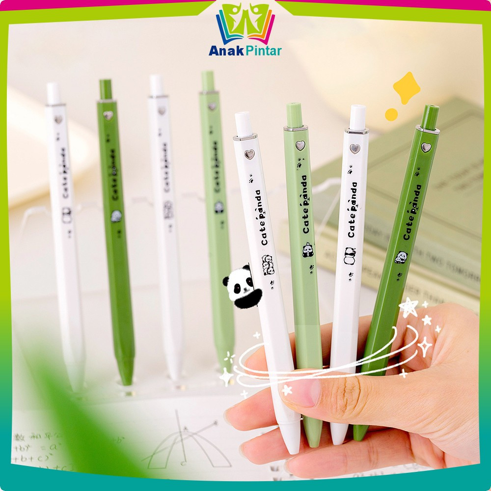 

Pulpen Gel Mekanik 0.5MM Pen Gel Karakter Panda Lucu / Pena Cetek Bentuk Persegi Panda Alat Tulis Sekolah Anak Pintar A104