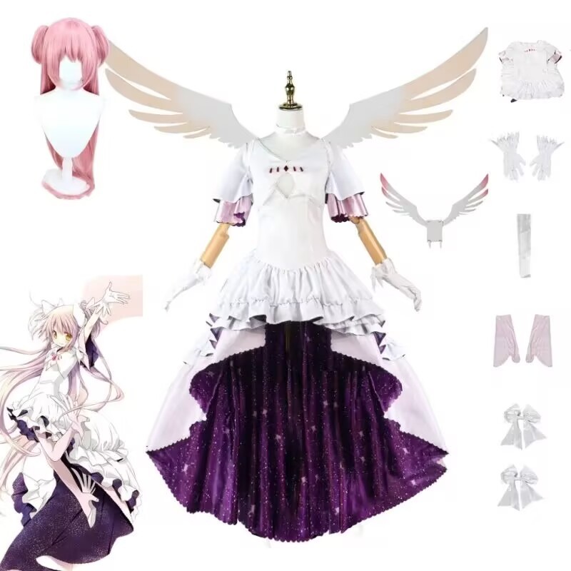 Anime Puella Magi Madoka Magica Kaname Madoka Cosplay Costume  Women Ultimate Madoka Cosplay Hallowe